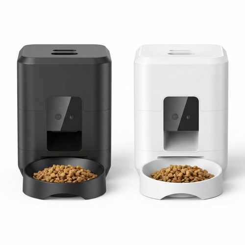 FeedFlow black and white pet feeder colour options